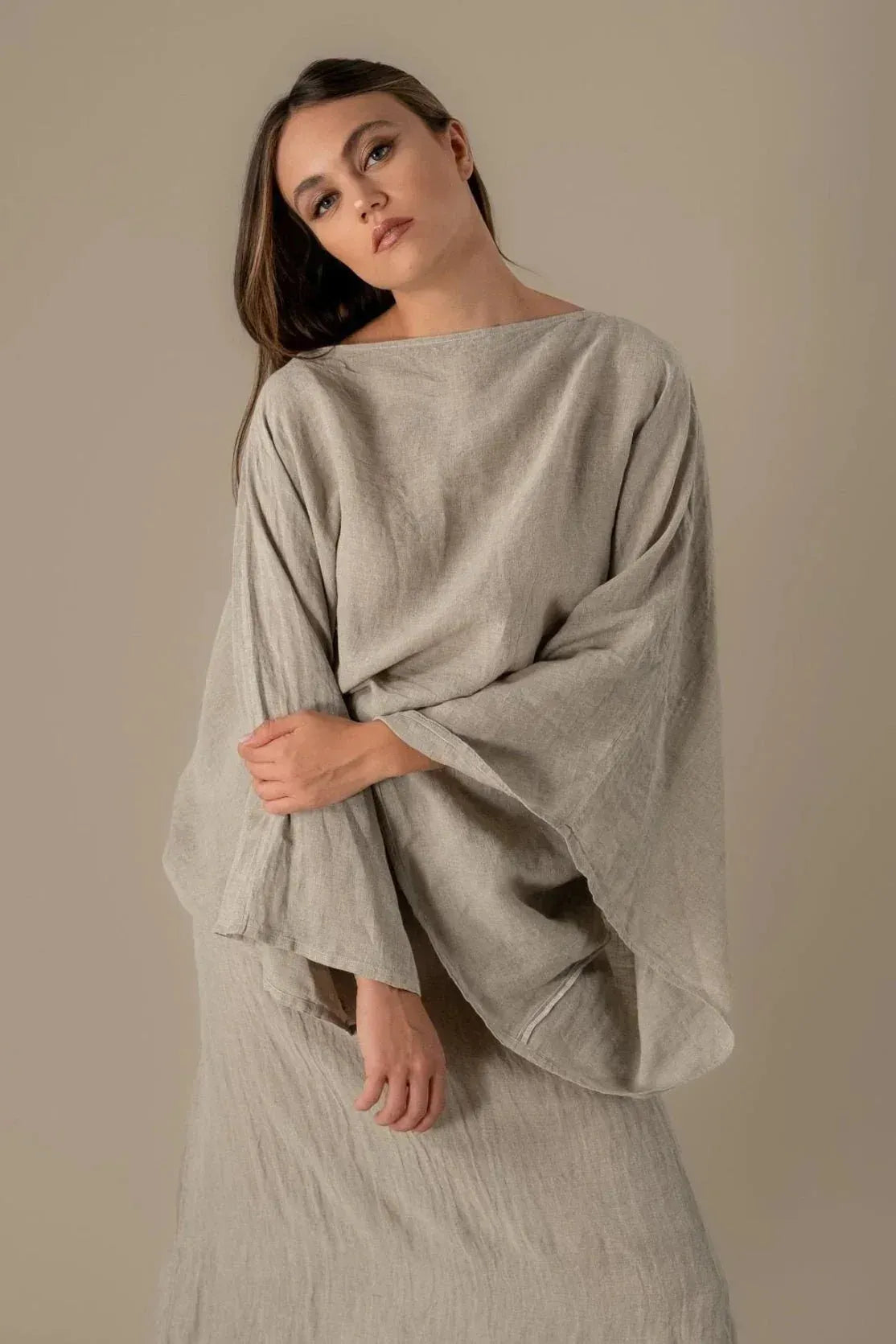 La Bottega di Brunella Linen Dress VESTITO MOSE' - Battista Reduced impact LUXAMORE