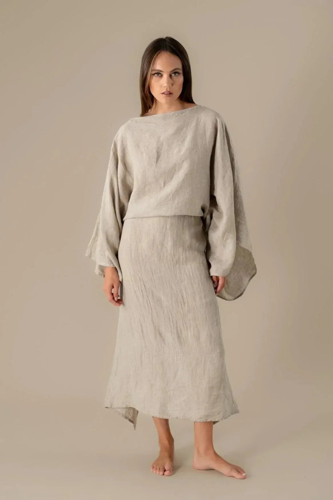 La Bottega di Brunella Linen Dress VESTITO MOSE' - Battista Reduced impact LUXAMORE