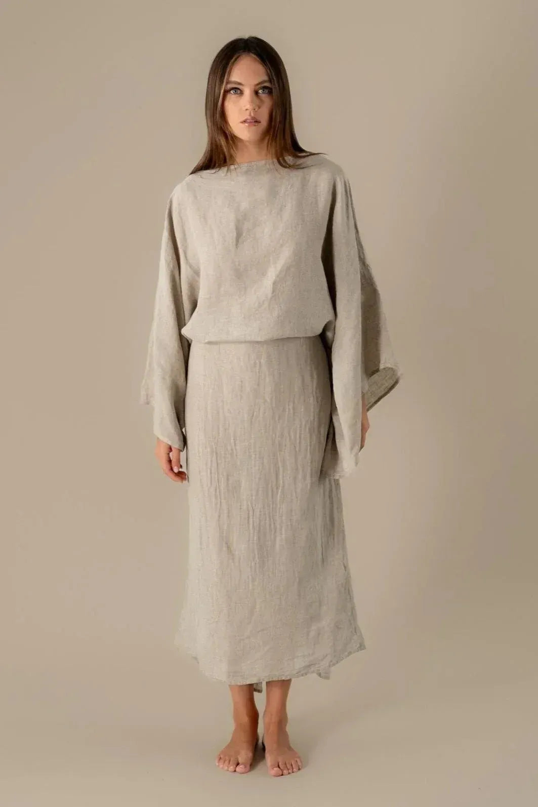 La Bottega di Brunella Linen Dress VESTITO MOSE' - Battista Reduced impact LUXAMORE