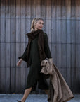 La Bottega di Brunella Linen Dress Vestito Fausta Campagna - Chocolate LUXAMORE  