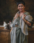 La Bottega di Brunella Linen Dress Vestito Fausta Garzata - Fossil LUXAMORE  