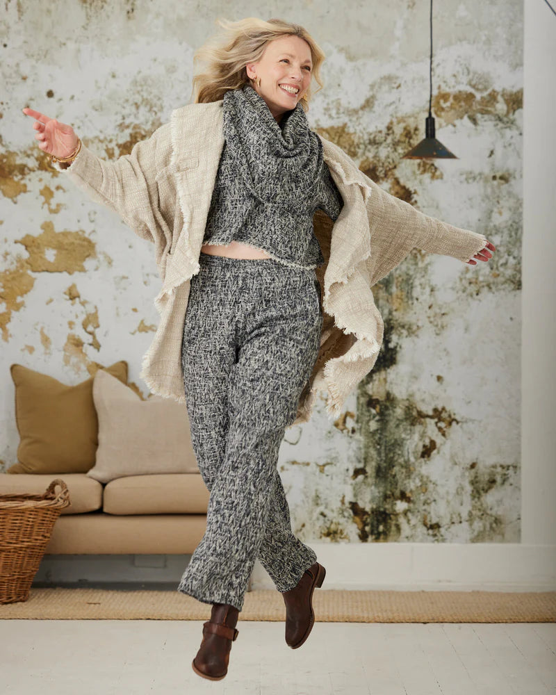 La Bottega di Brunella MAGLIA GHIANDA - Pantera worn by model sustainably made in italy AW26 LUXAMORE  