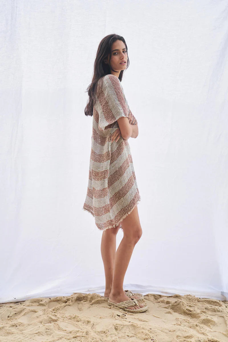 Estilo Emporio Cuadra Top + Dress Pescatore Sky Blue Chocolate