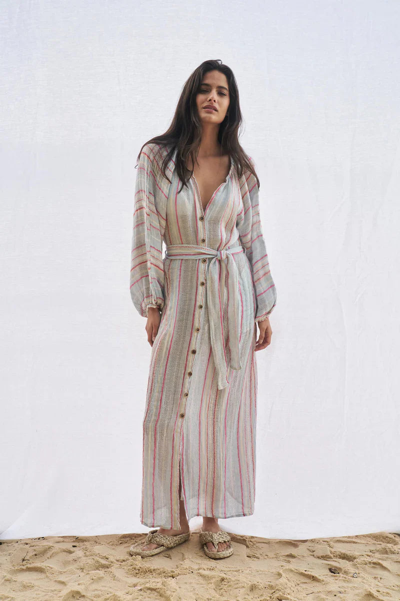 Estilo Emporio El Manto Stripe Dress + Duster
