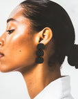Mingled Statement Earrings - Black Triple Stack - LUXAMORE