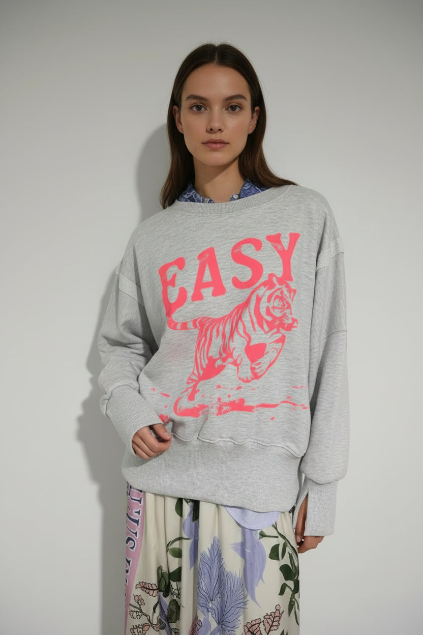 Miss Goodlife Easy Tiger Sweater Made in Italy Sustainable LUXAMORE