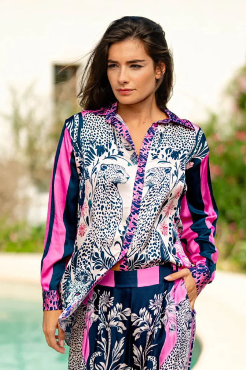 Miss Goodlife Freedom Blouse worn by model in natural setting LUXAMORE 