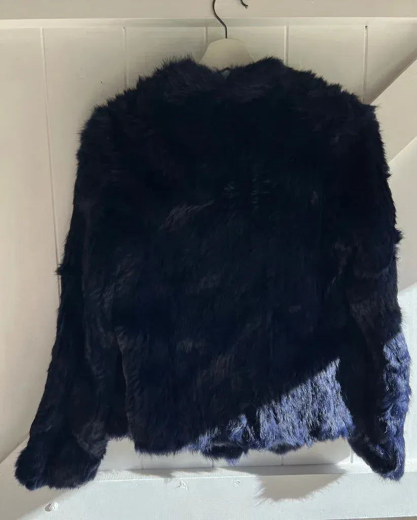 Mode &amp; Affaire Cascade Fur Coat In Ink LUXAMORE  