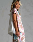 Pre Order Miss Goodlife T-shirt Light Garden worn by model in natural setting LUXAMORE 