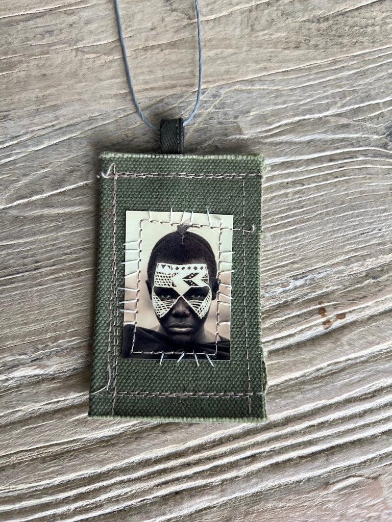 RAW Woven Soul Necklace worn by model in natural setting LUXAMORE 