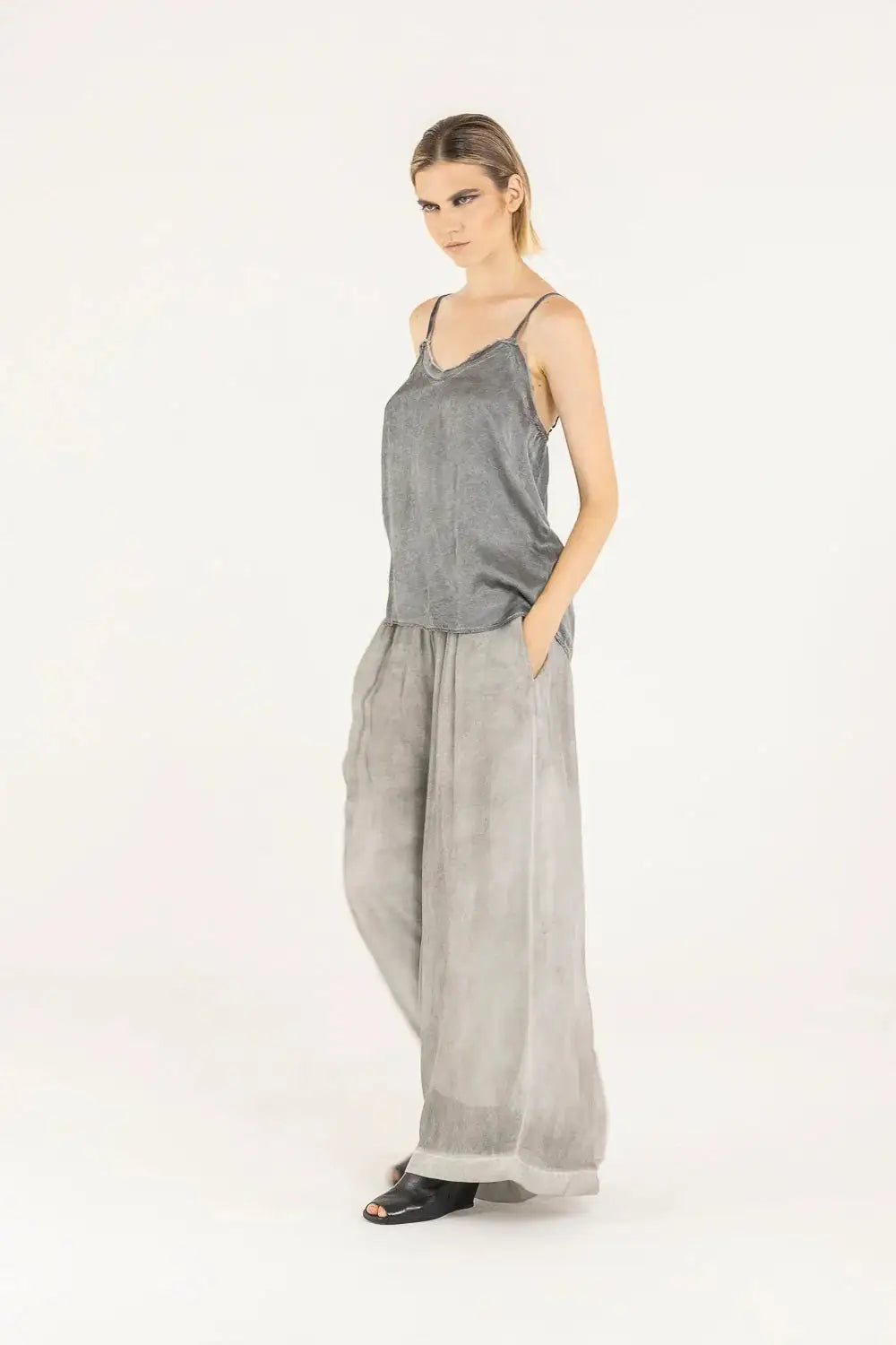 Sanctamuerte Cami Top Silver Pearl LUXAMORE  