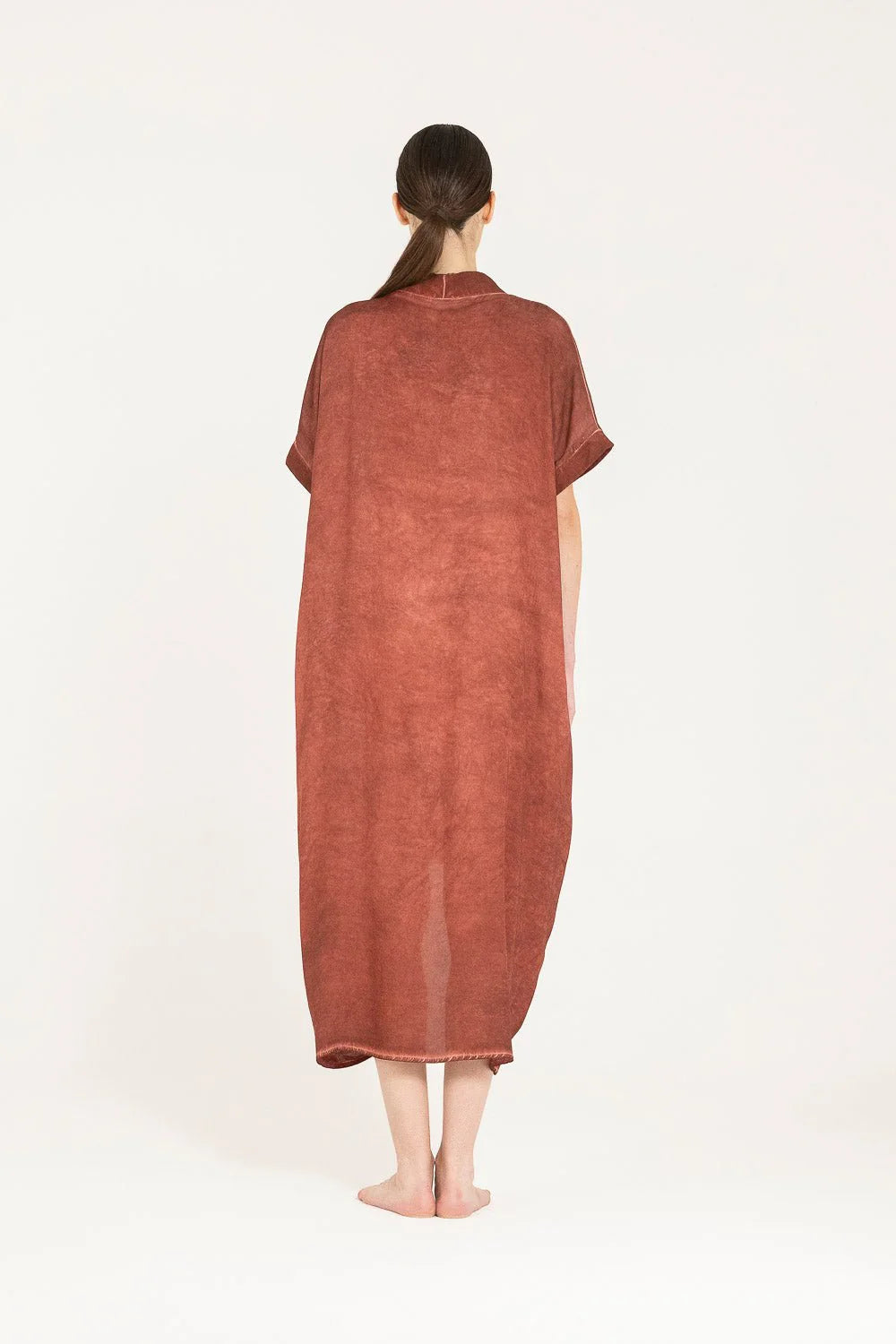 Sanctamuerte Dress worn by model in natural setting LUXAMORE 