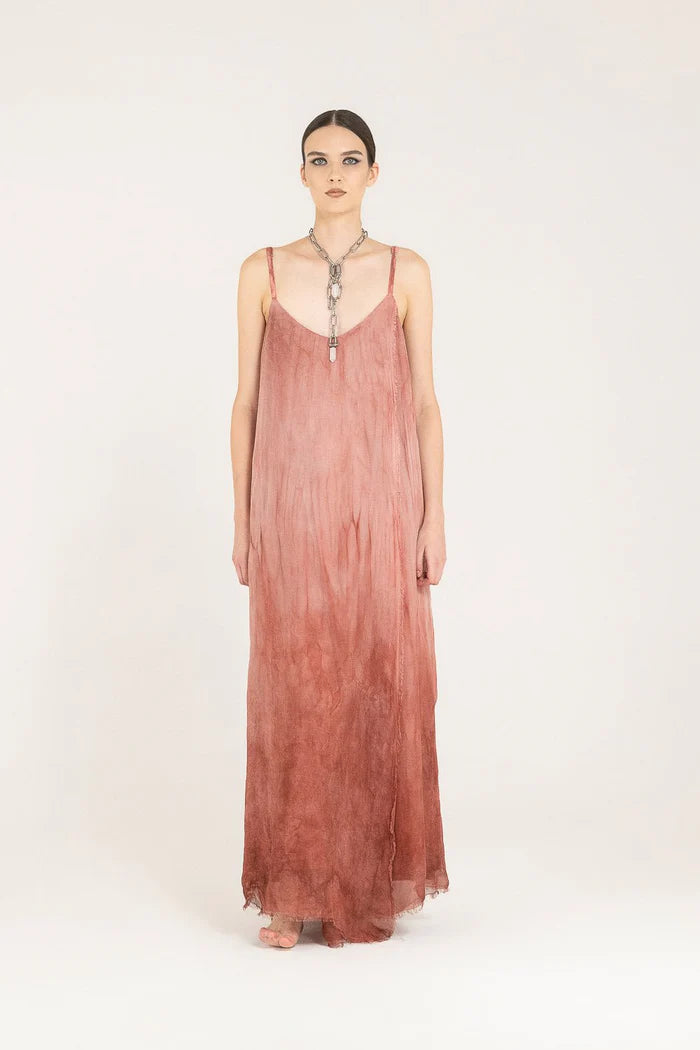 Sanctamuerte Dress worn by model in natural setting LUXAMORE 