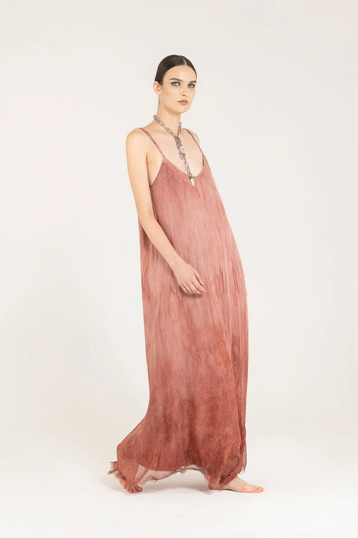 Sanctamuerte Dress worn by model in natural setting LUXAMORE 