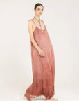 Sanctamuerte Dress worn by model in natural setting LUXAMORE 
