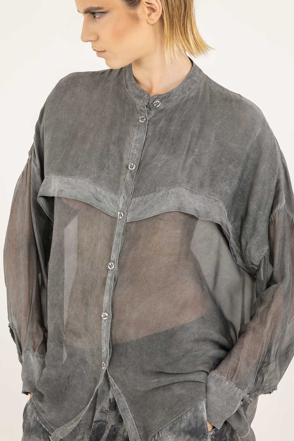 Sanctamuerte Dress worn by model in natural setting LUXAMORE 